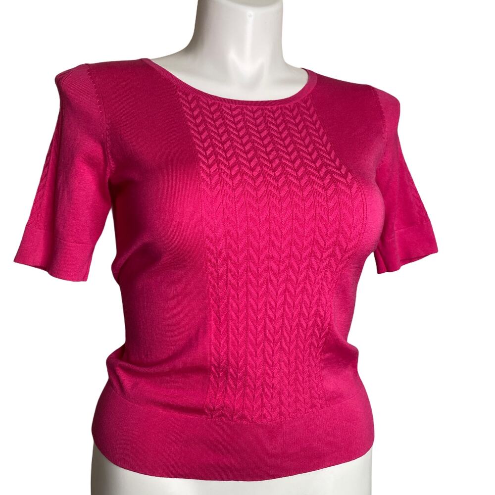 Pendleton Pink Silk-blend knit top Small